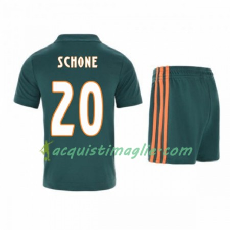 Divisa di Calcio Ajax Amsterdam Lasse Schöne 20 Bambino Trasferta 2019/2020